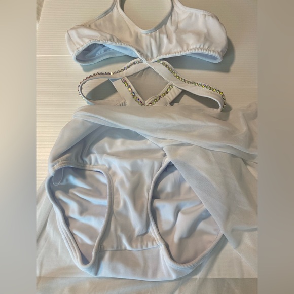 Tenth House solo custom 2 Die 4 Dance Leotard costume white MERIDIAN TD24431 MC - Picture 5 of 13